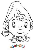 coloriage visage oui oui